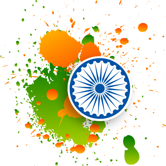 Indian Independence Day Ashoka Chakra Splash