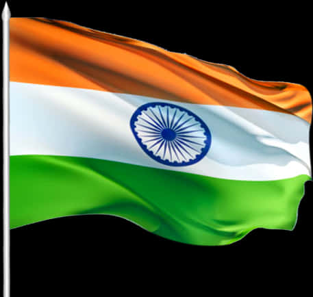 Indian National Flag Waving