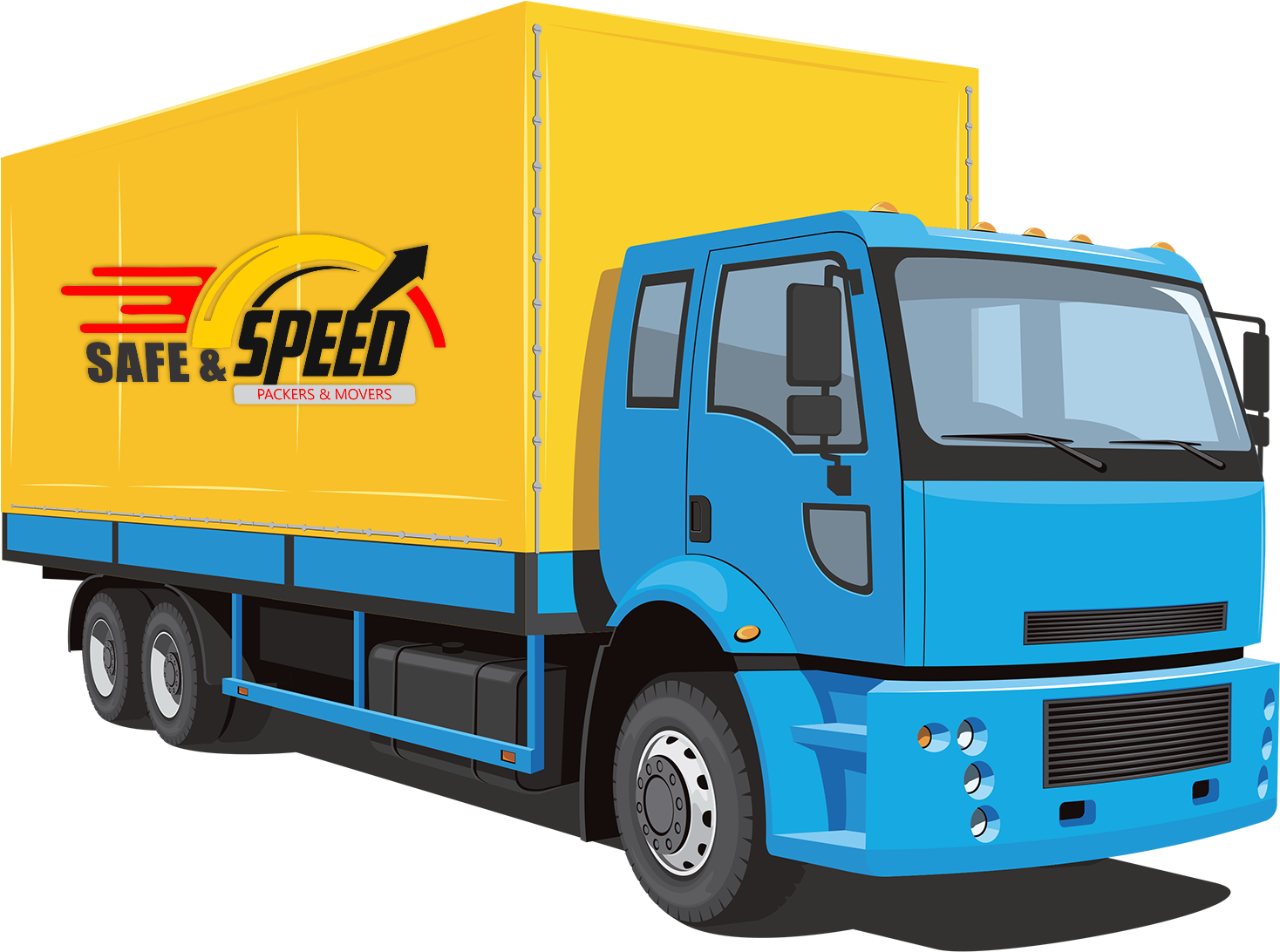 Indian Packers Movers Truck Illustration