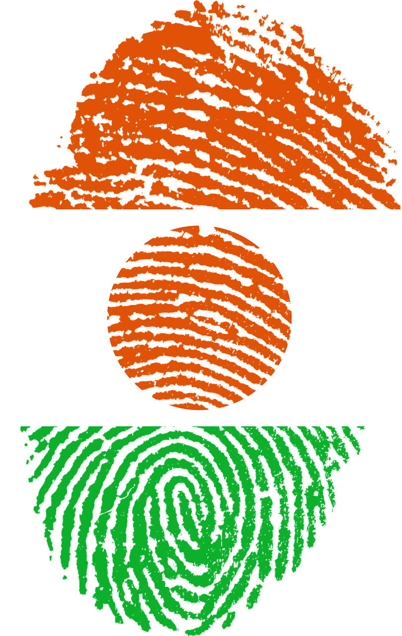 Indian Tricolor Fingerprint Art