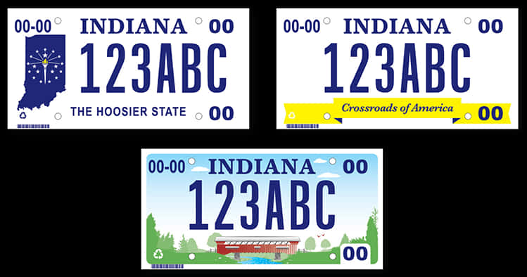 Indiana License Plates Designs