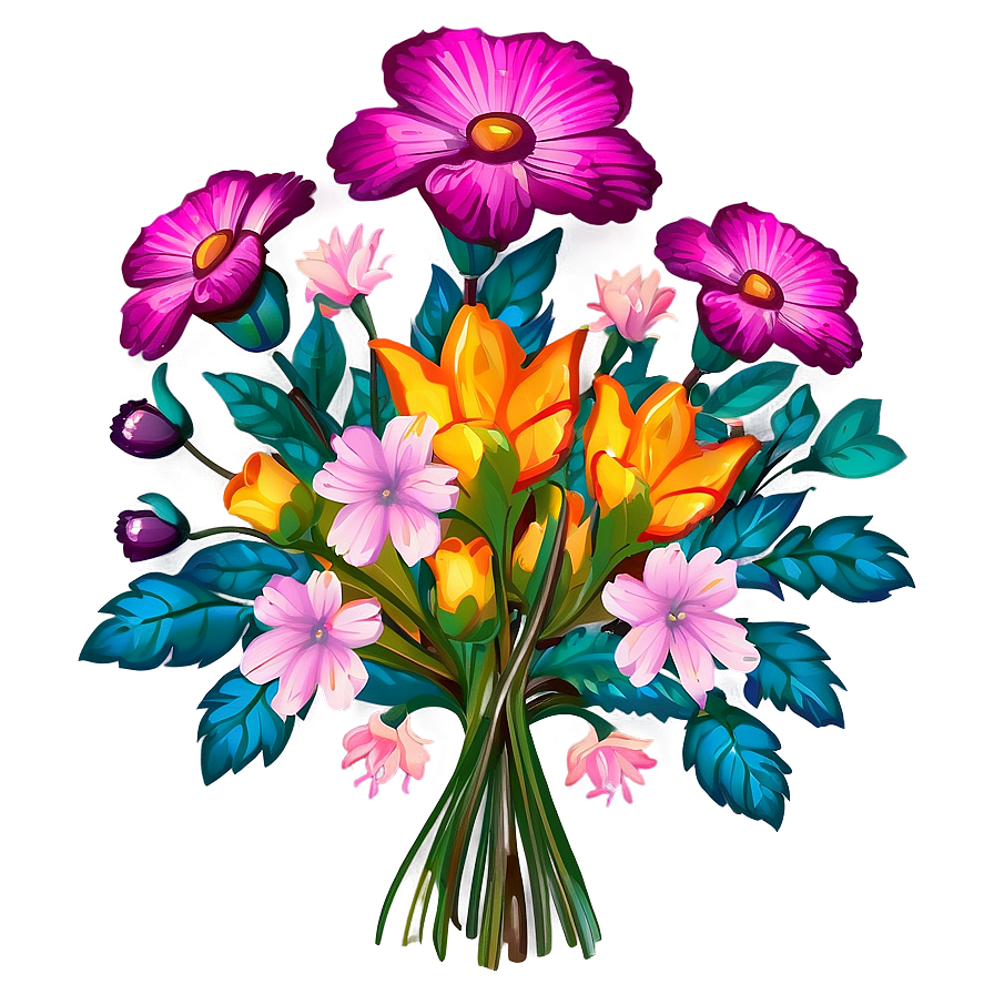 Indie Flower Bouquet Clipart Png Wmp22