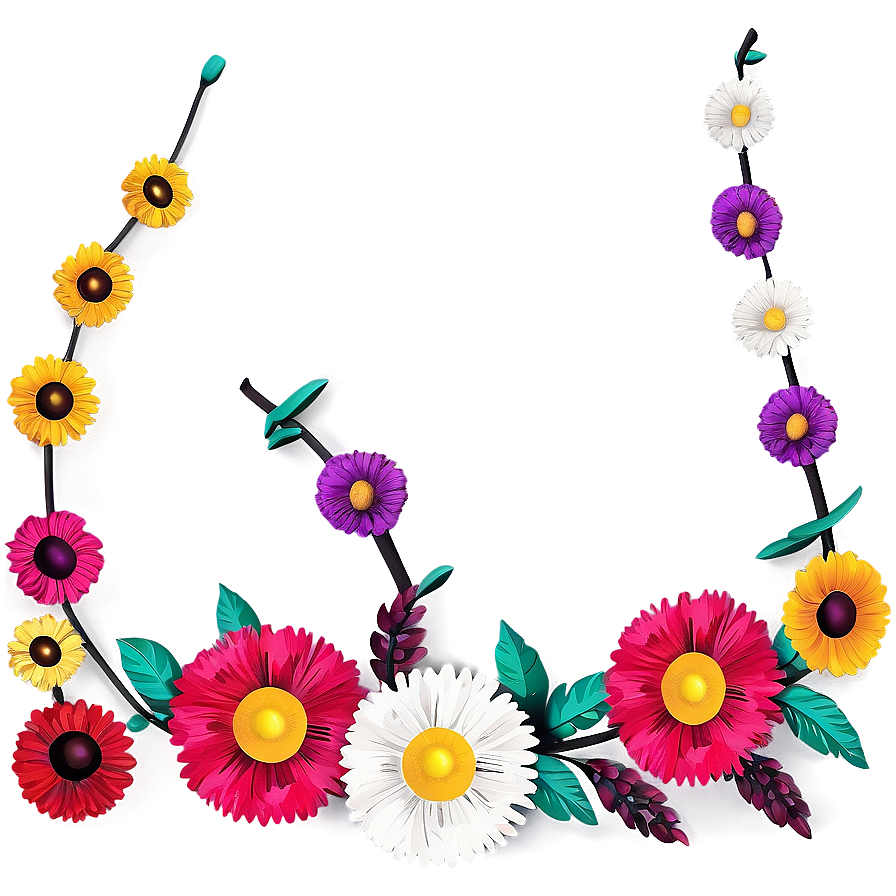 Indie Flower Garland Png 32