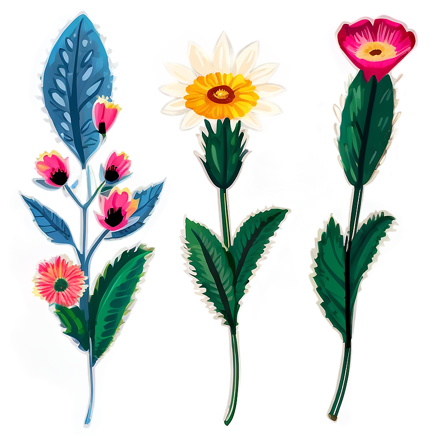 Indie Flower Illustration Png Bha42