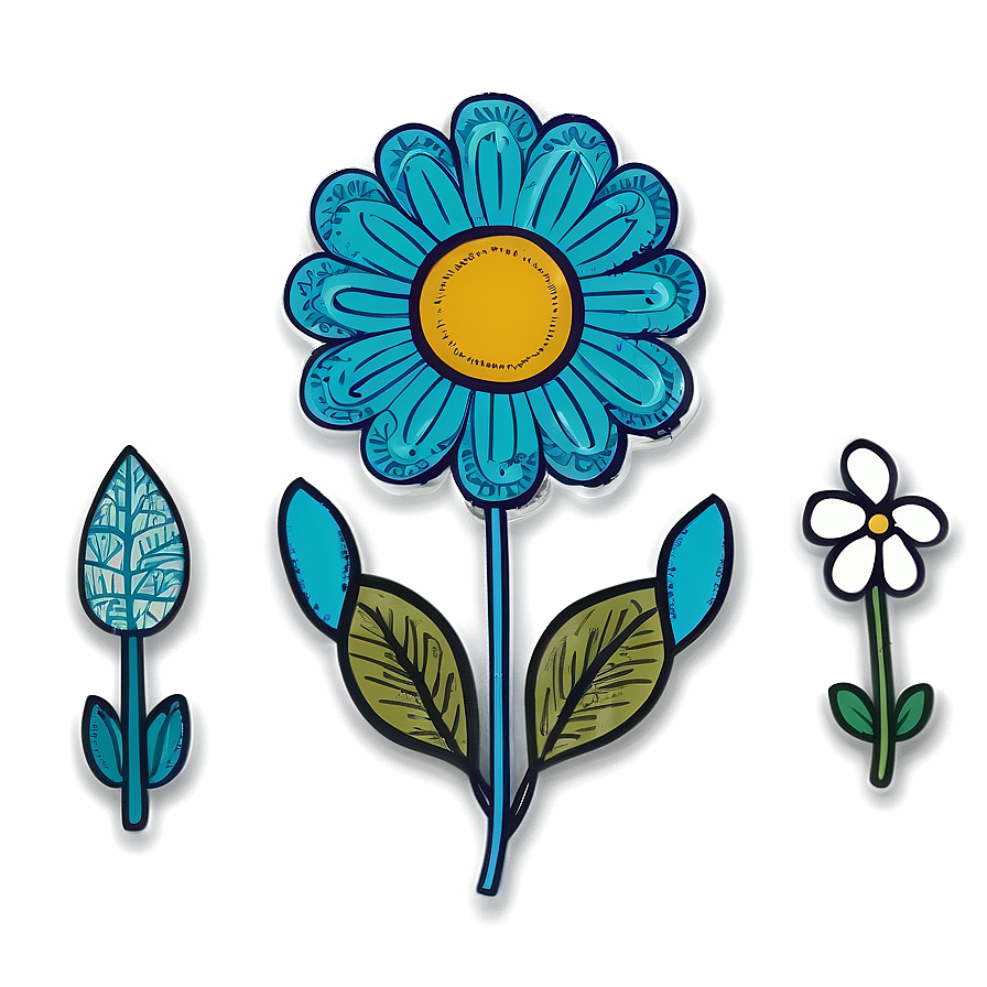 Indie Flower Line Art Png Atb