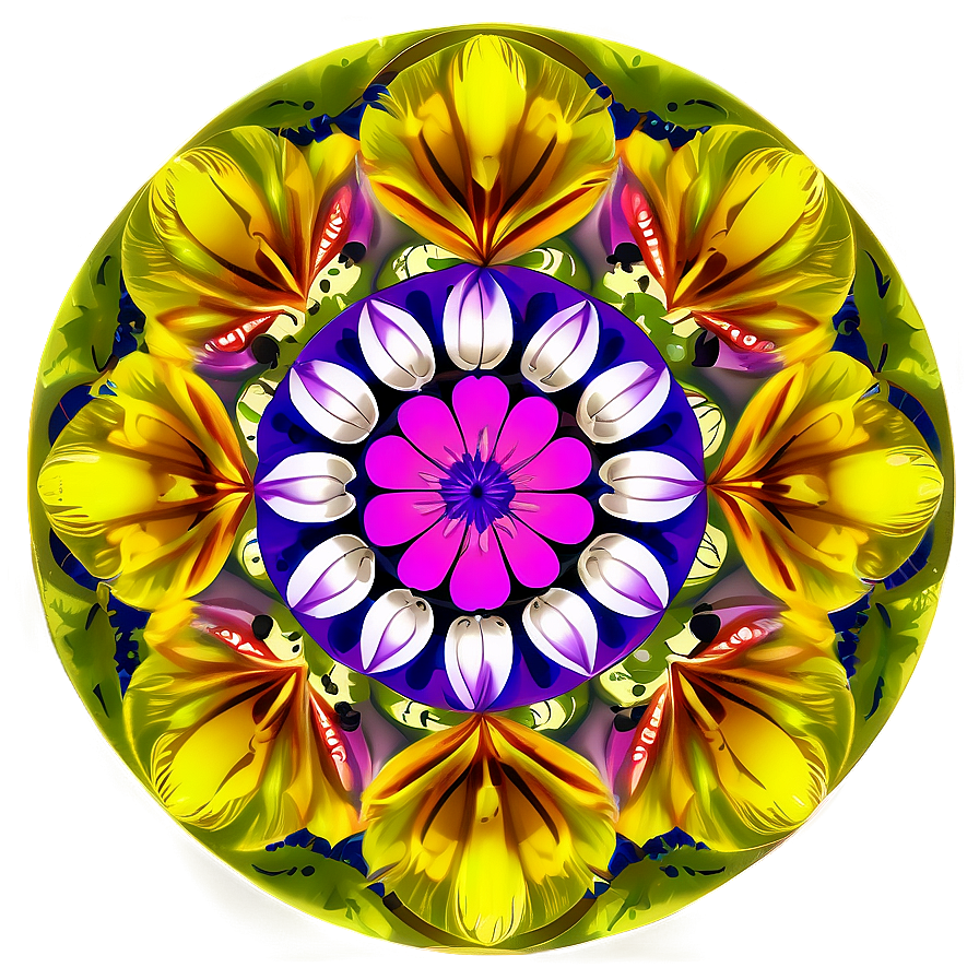 Indie Flower Mandala Design Png 74