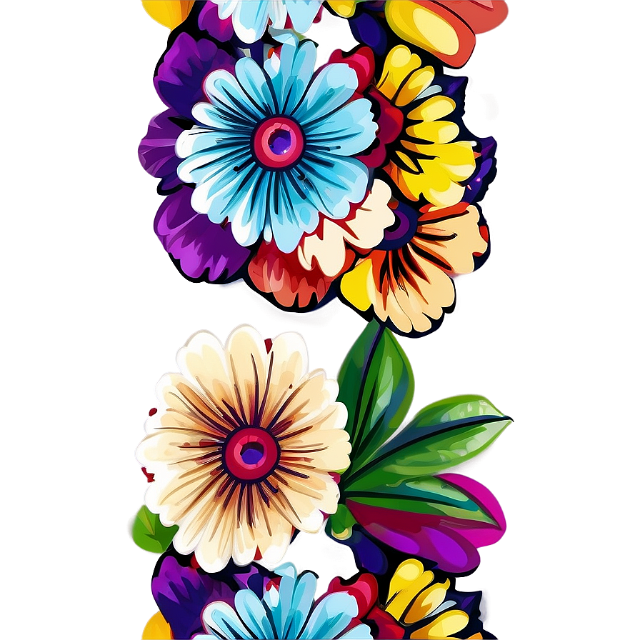 Indie Flower Seamless Pattern Png Cod