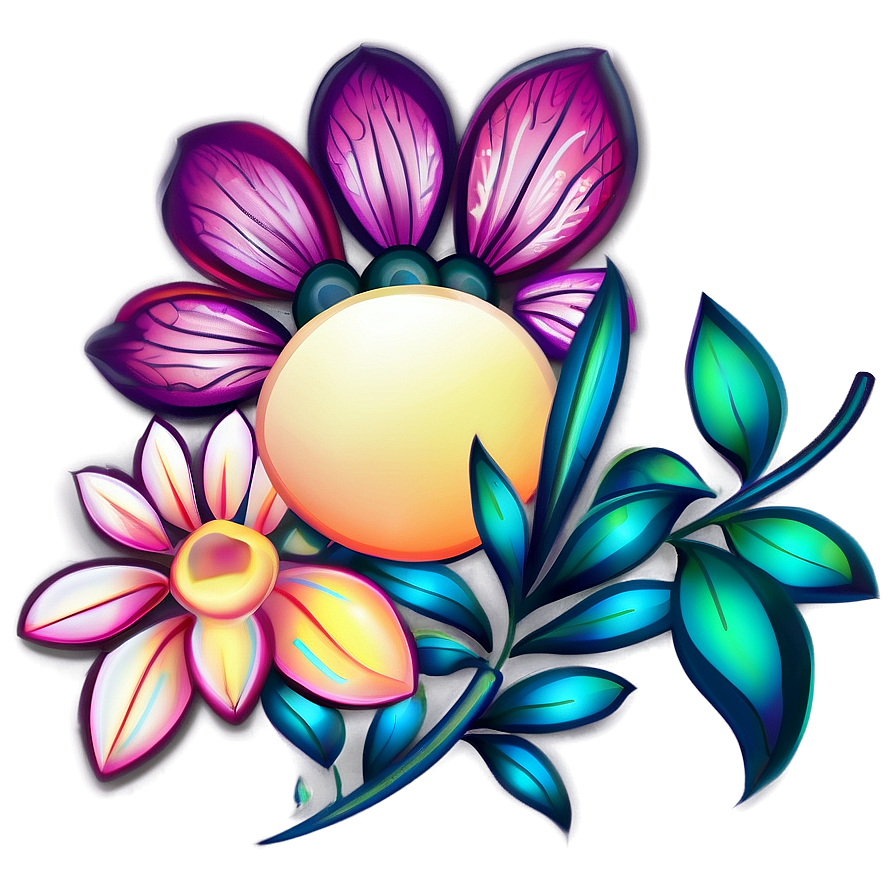 Indie Flower Tattoo Style Png Uwc