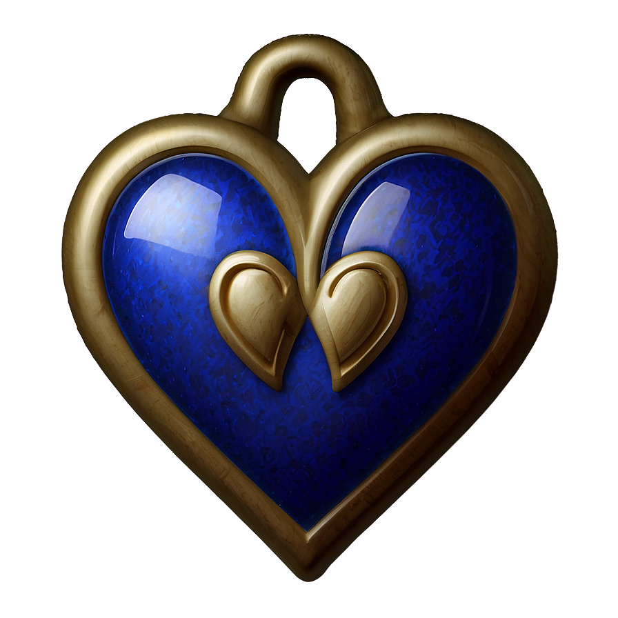 Indigo Blue Heart Emoji Png 06272024