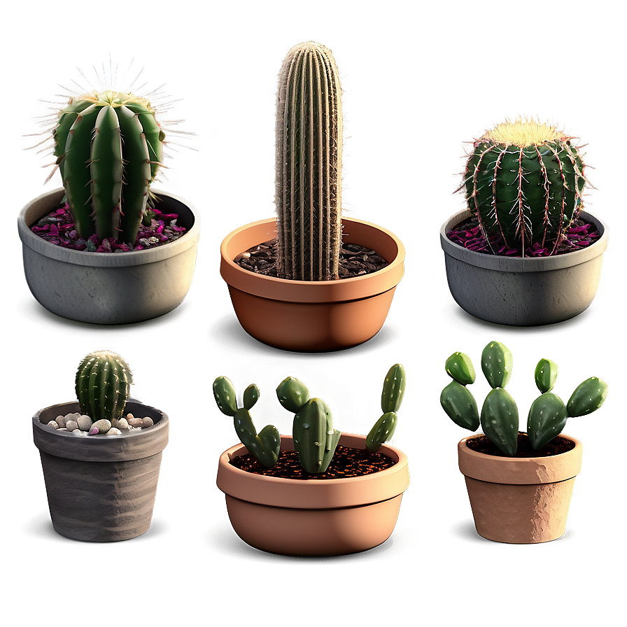 Indoor Cactus Collection Png Vmy