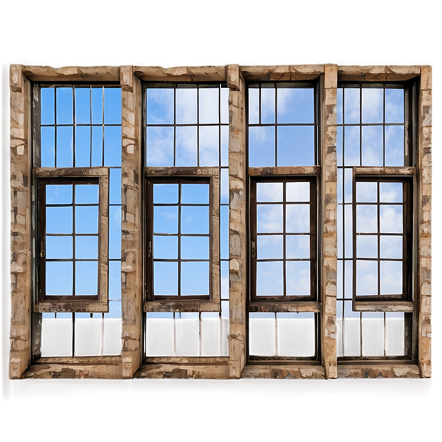 Industrial Loft Windows Png 06112024