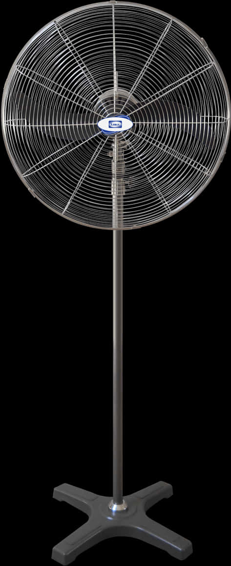 Industrial Standing Fan Black Background