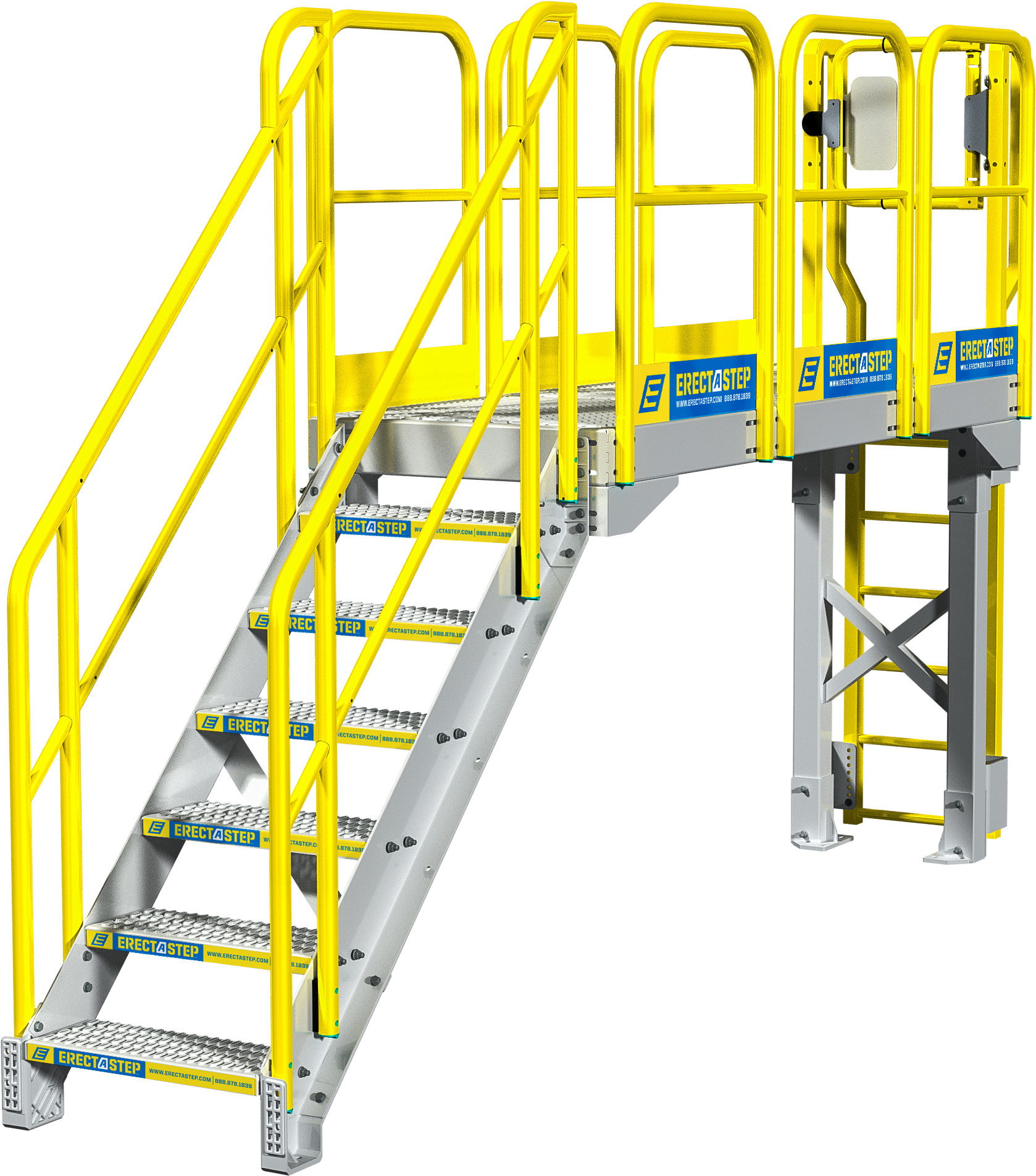 Industrial Yellow Staircase Platform