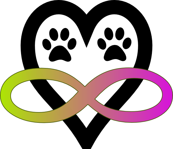 Infinity Love Paw Heart Graphic