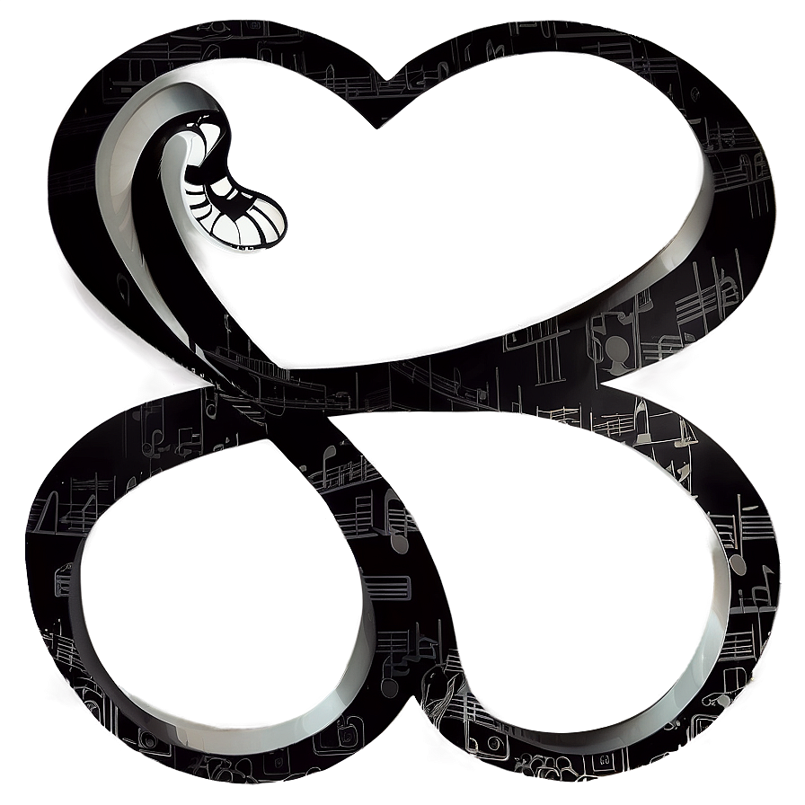 Infinity Sign With Musical Notes Png 06122024