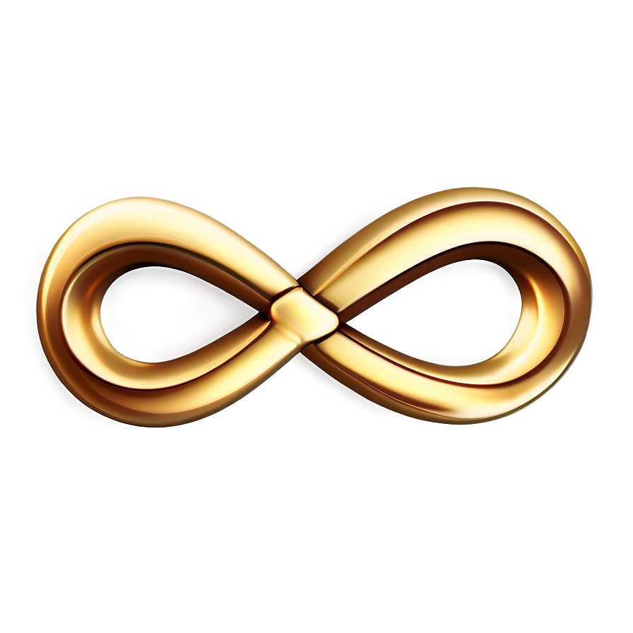 Infinity Symbol In Gold Png Plr