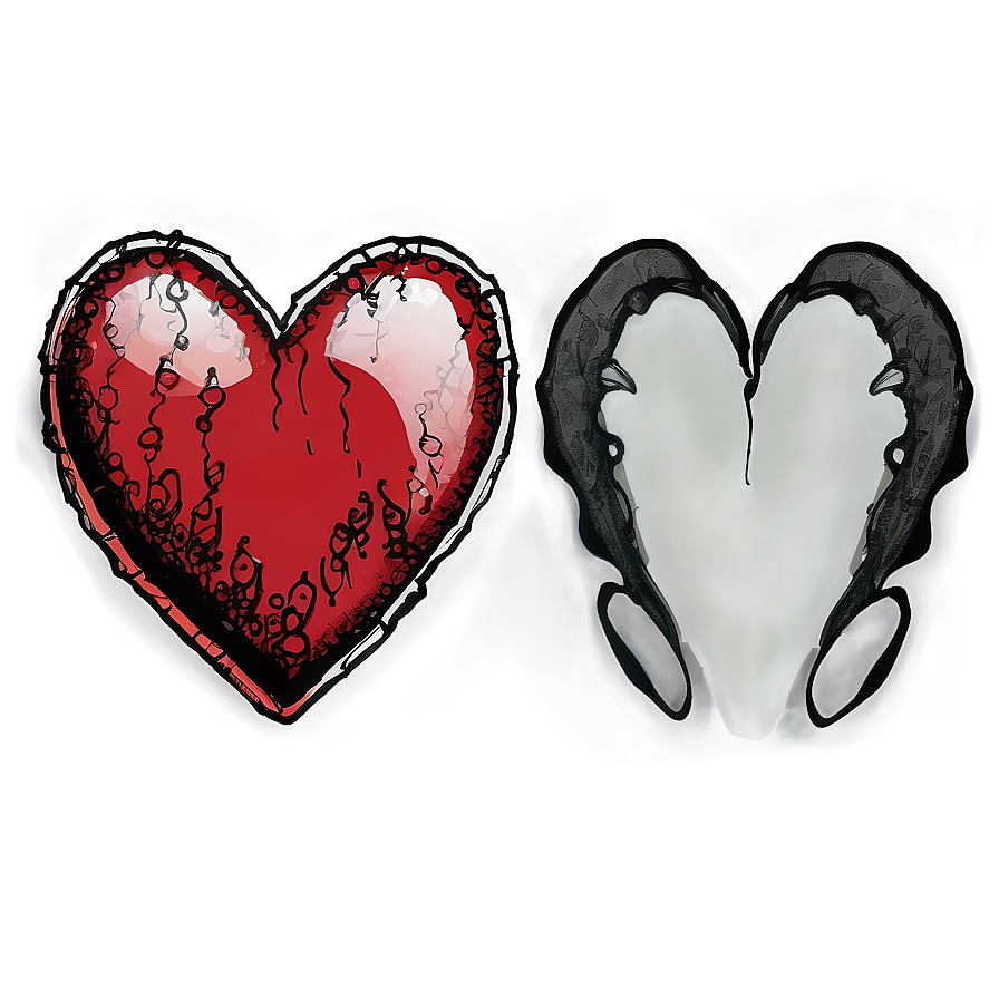 Ink Drawn Heart Png 60