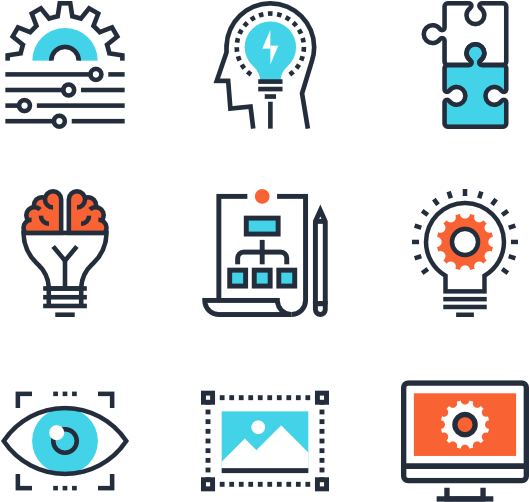 Innovationand Creativity Icons Set