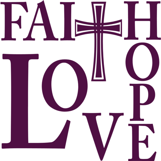 Inspirational Faith Hope Love Graphic