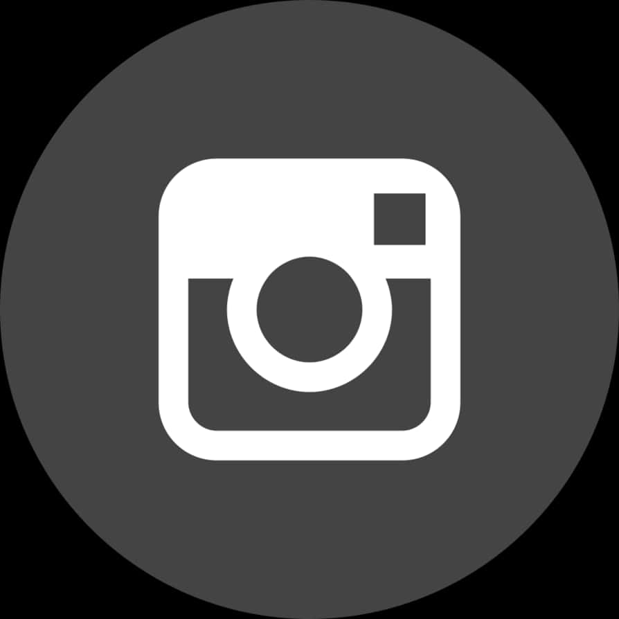 Instagram Logo Whiteon Black Background