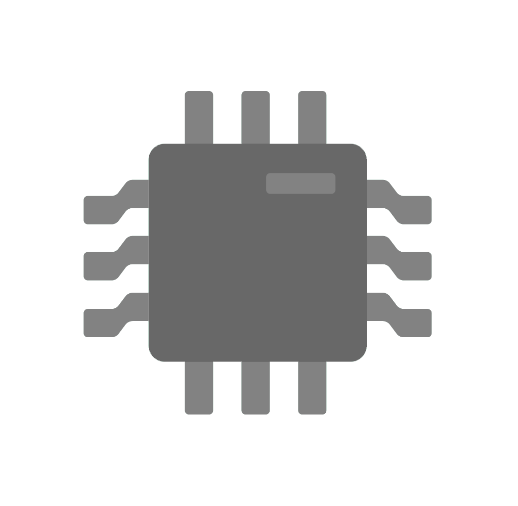 Integrated Circuit Iconon Blue Background