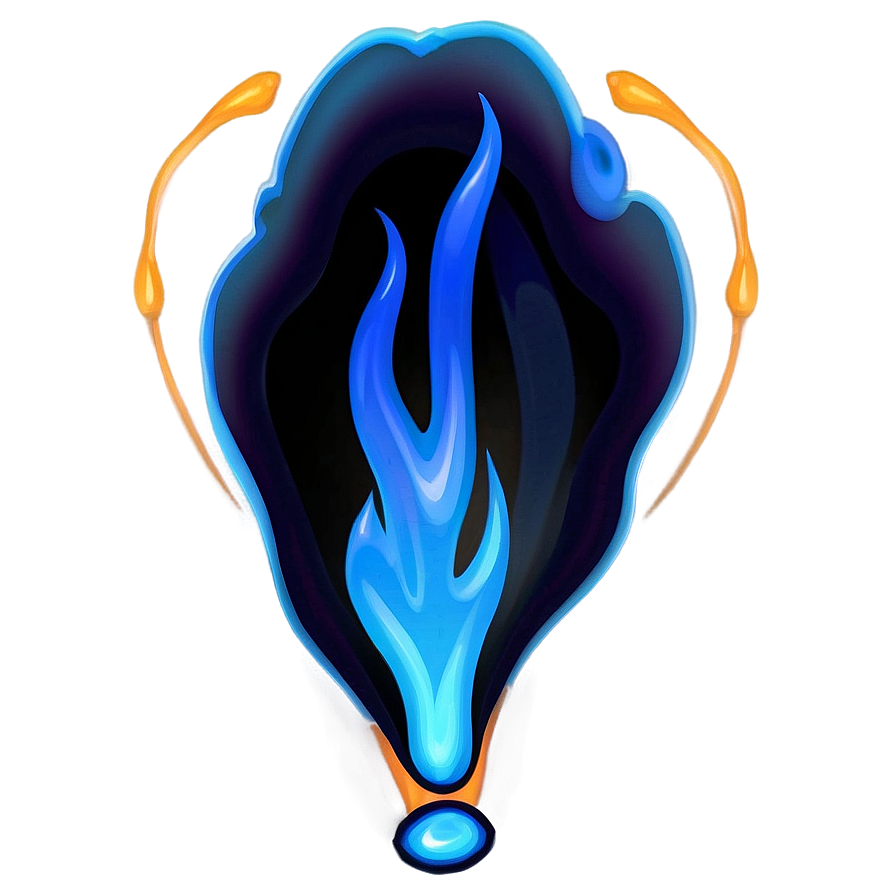 Intense Blue Fire Png 06202024