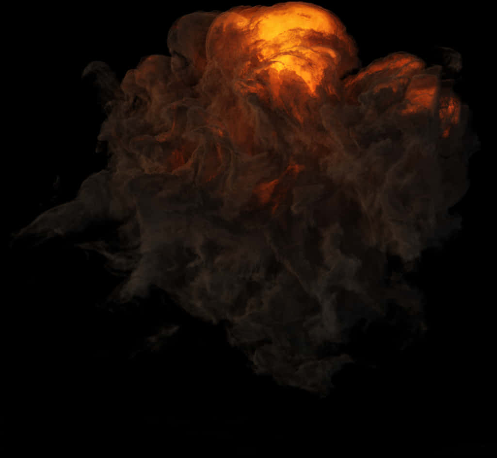 Intense_ Fire_ Smoke_ Against_ Dark_ Background