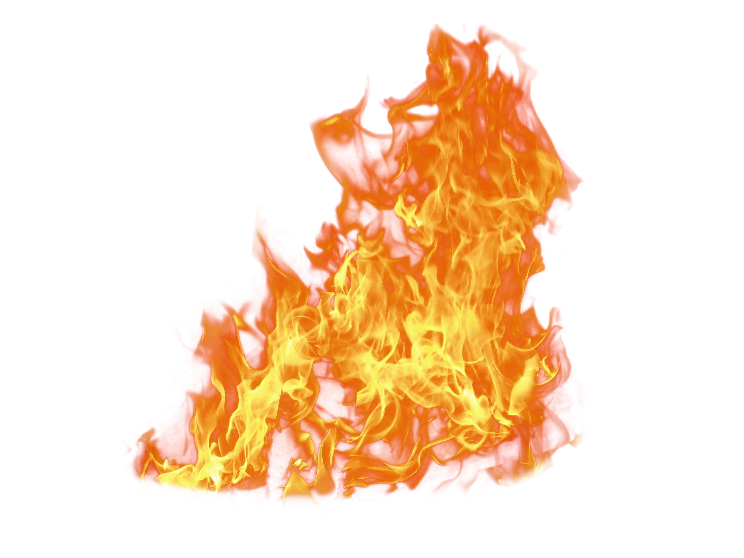 Intense_ Flame_ Isolated_on_ Blue_ Background