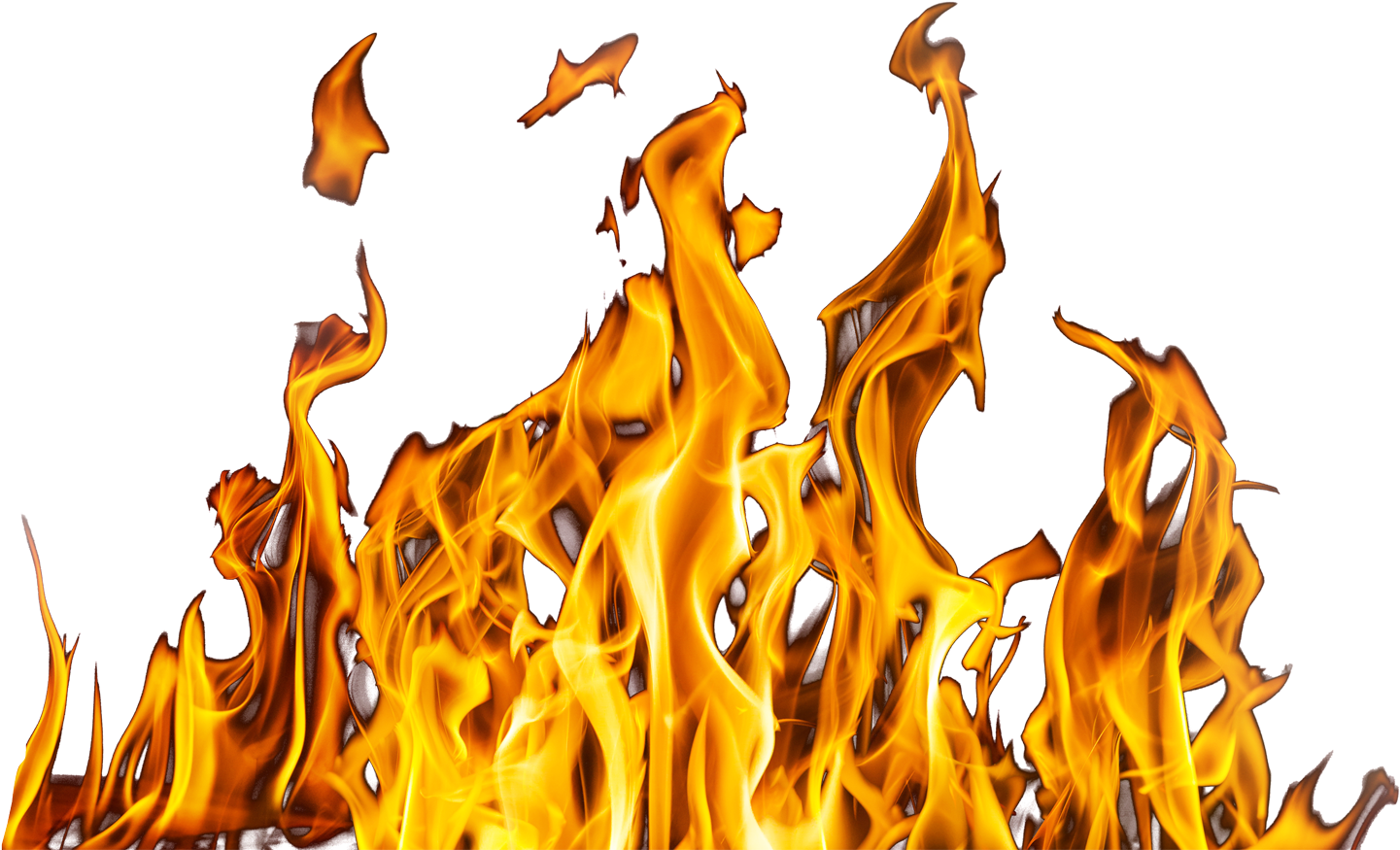 Intense Flames Transparent Background