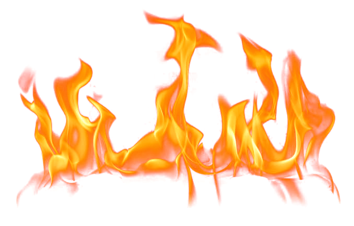 Intense Flames Transparent Background