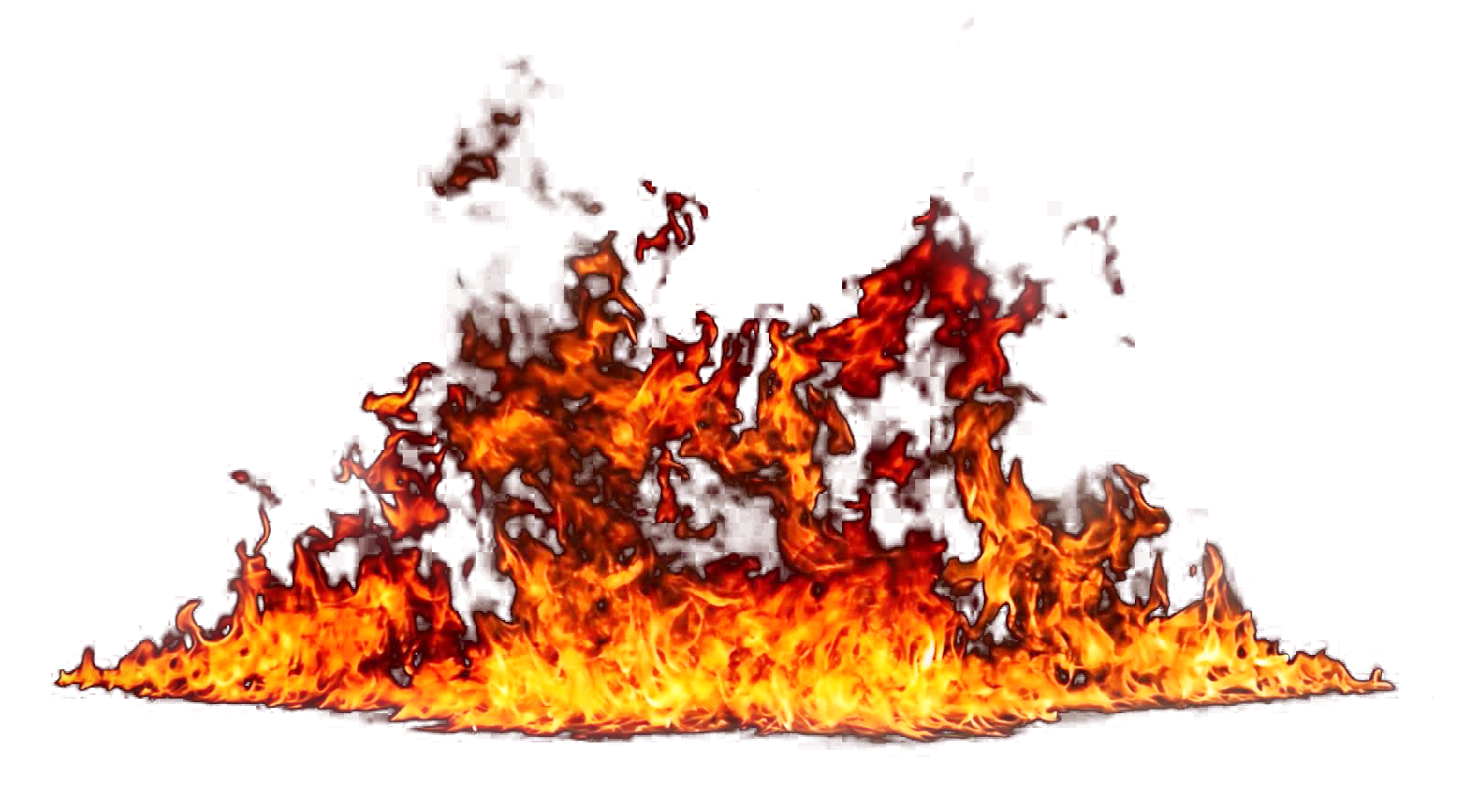 Intense Flameson Gray Background