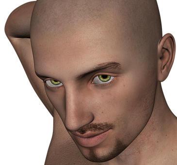 Intense_ Gaze_ Bald_ Man_ Portrait