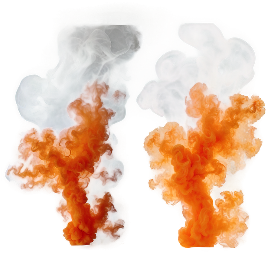 Intense Orange Smoke Visual Png 06262024