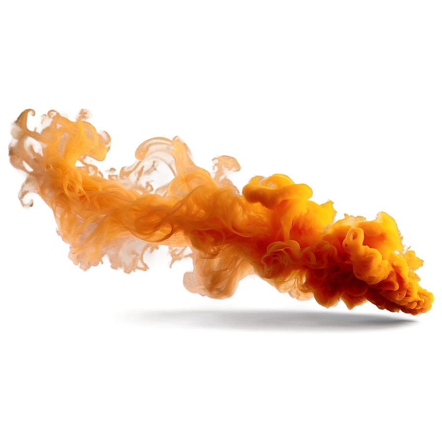 Intense Orange Smoke Visual Png Rxw67