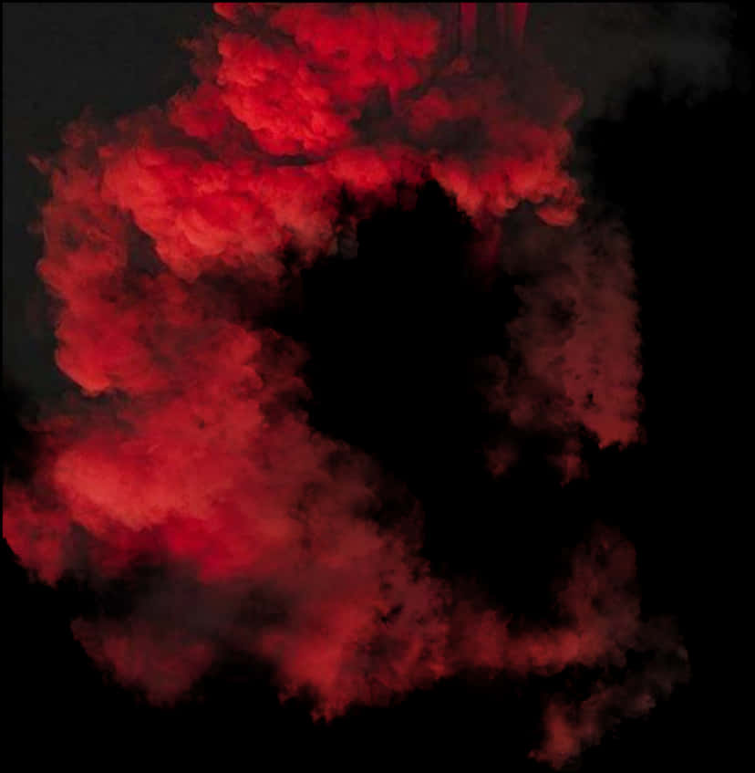 Intense Red Smoke Effect