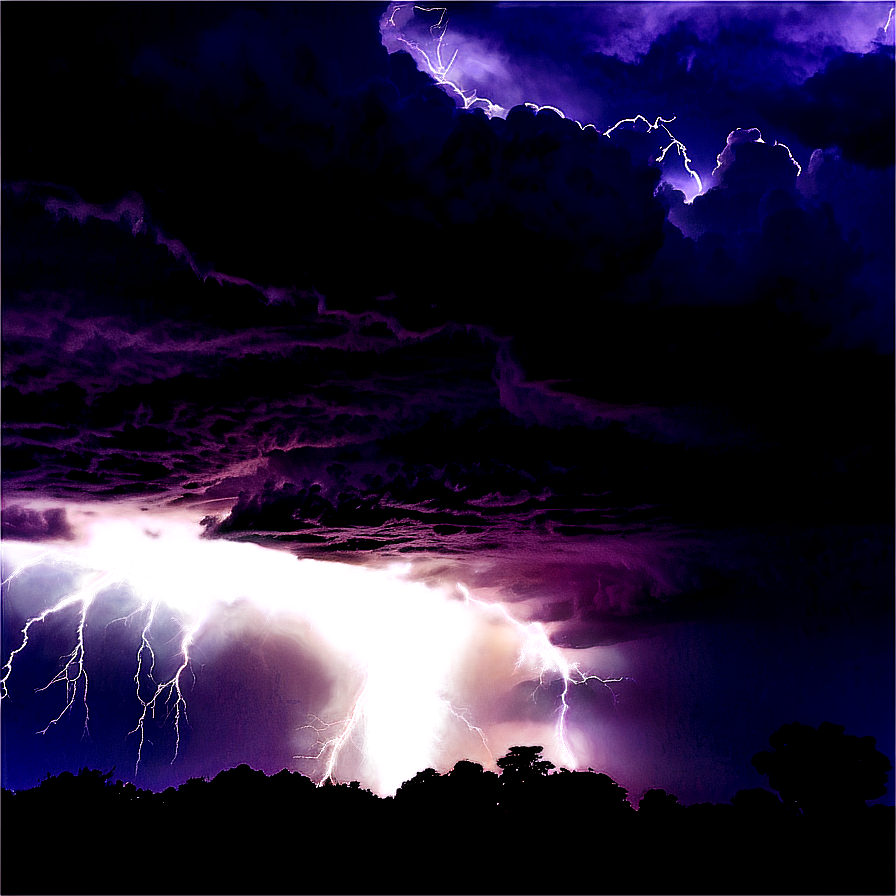 Intense Thunderstorm Night Png Opa79