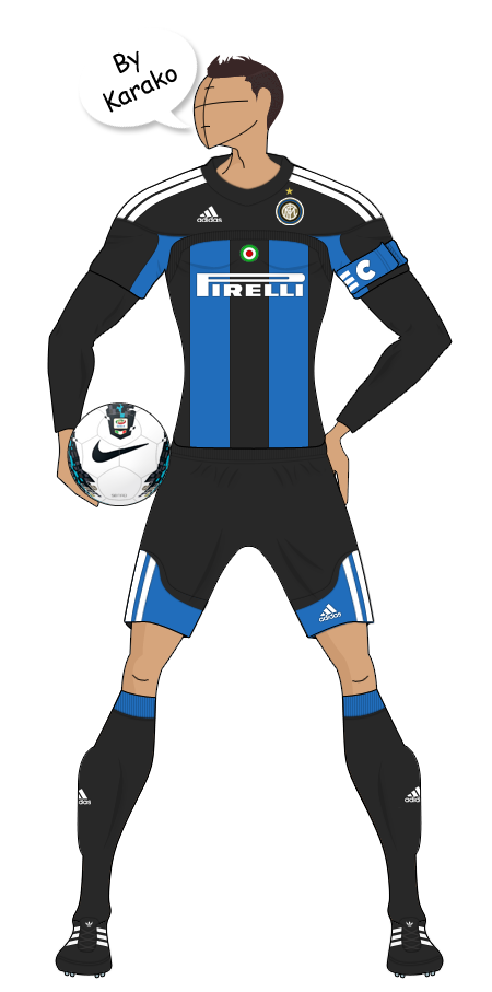 Inter Milan Soccer Player Illustration