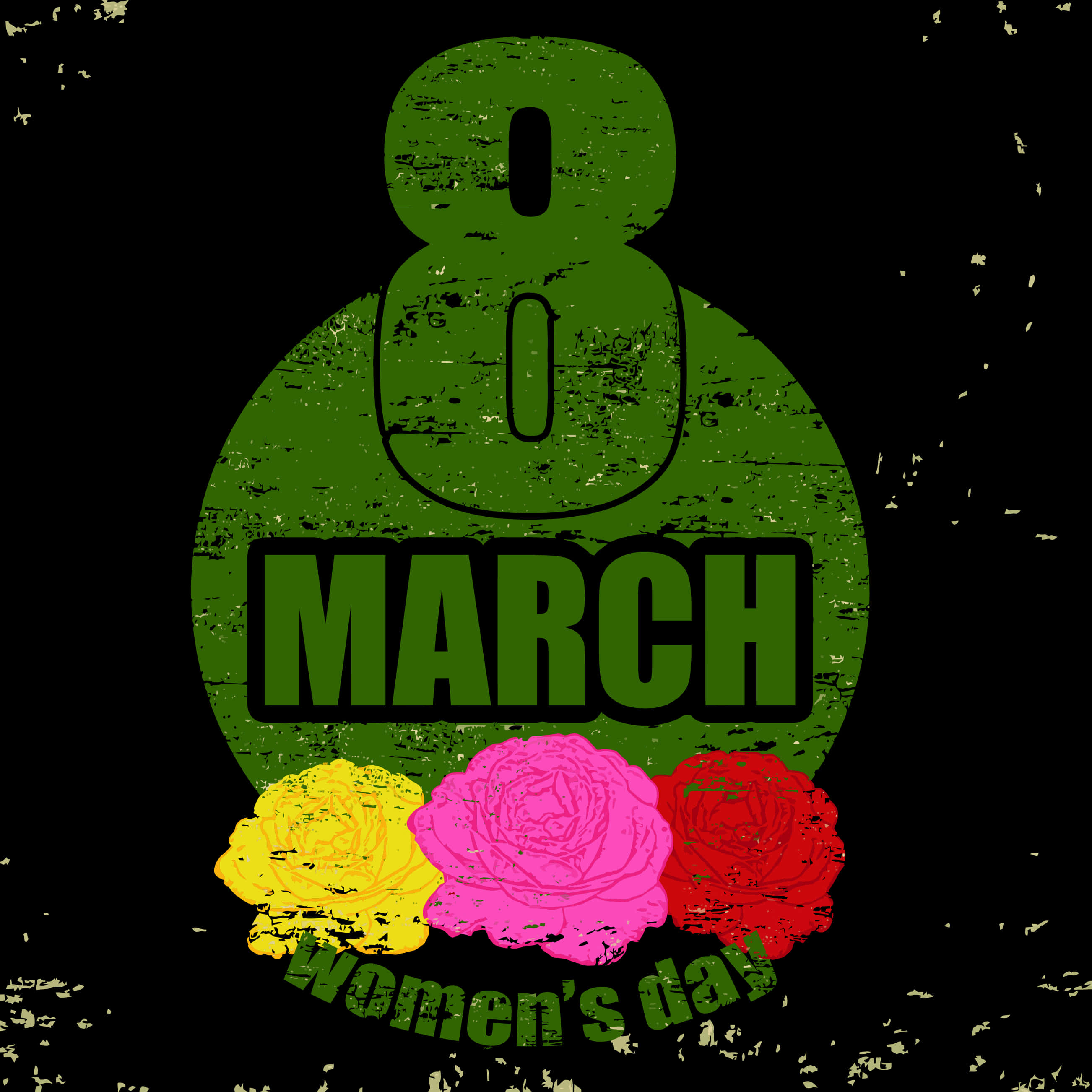 International Womens Day March8 Grunge Design