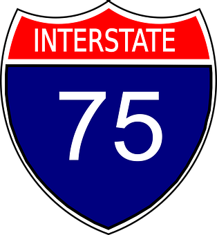 Interstate75 Highway Sign