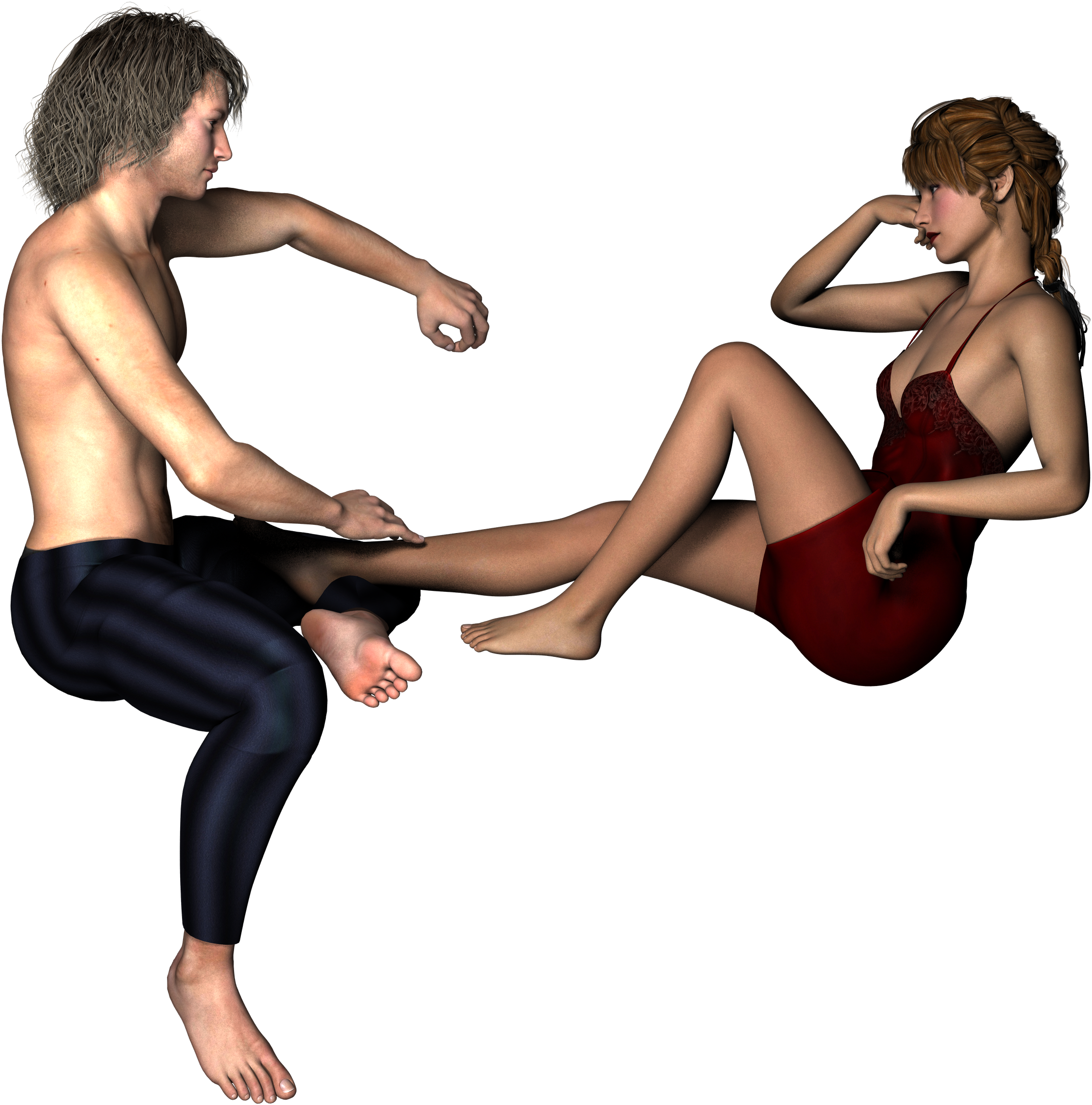 Intimate Couple3 D Art