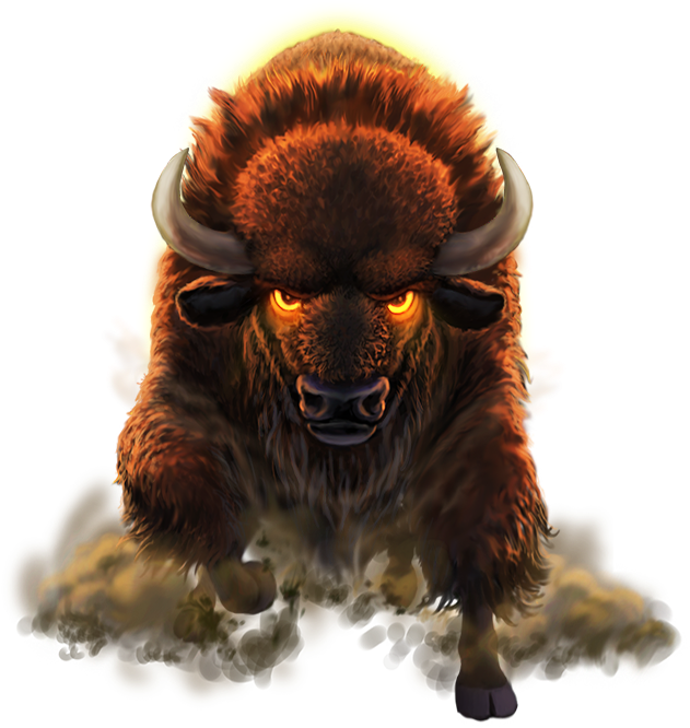 Intimidating Buffalo Glowing Eyes