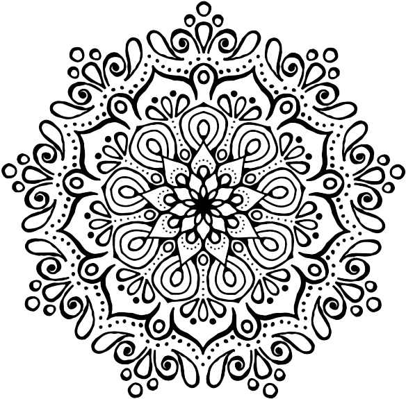 Intricate Black Mandala Design