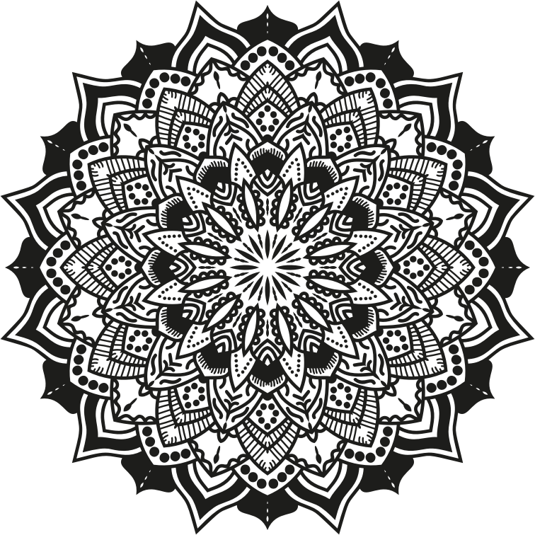 Intricate Black Mandala Design