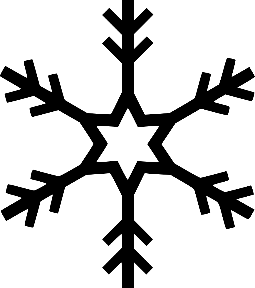 Intricate Black Snowflake Design