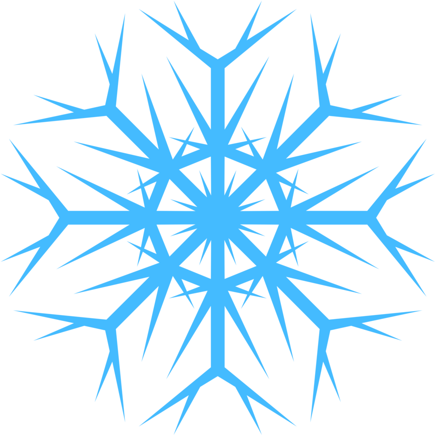 Intricate Blue Snowflake Design