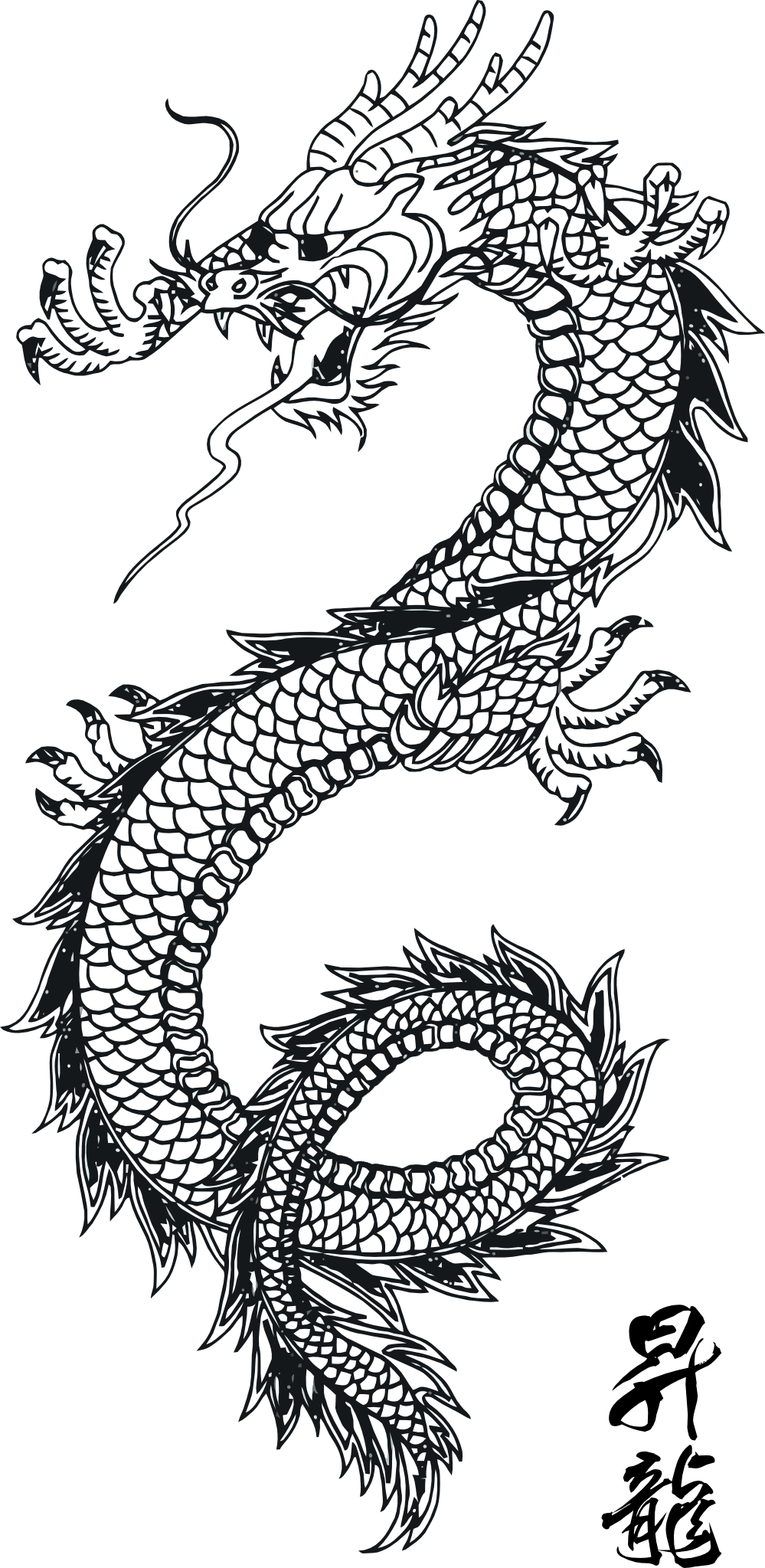 Intricate Dragon Tattoo Design