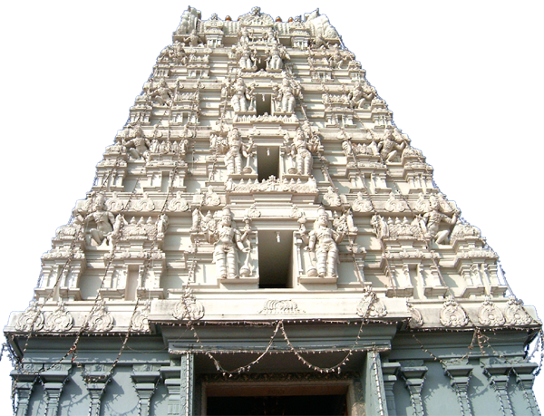 Intricate Hindu Temple Gopuram