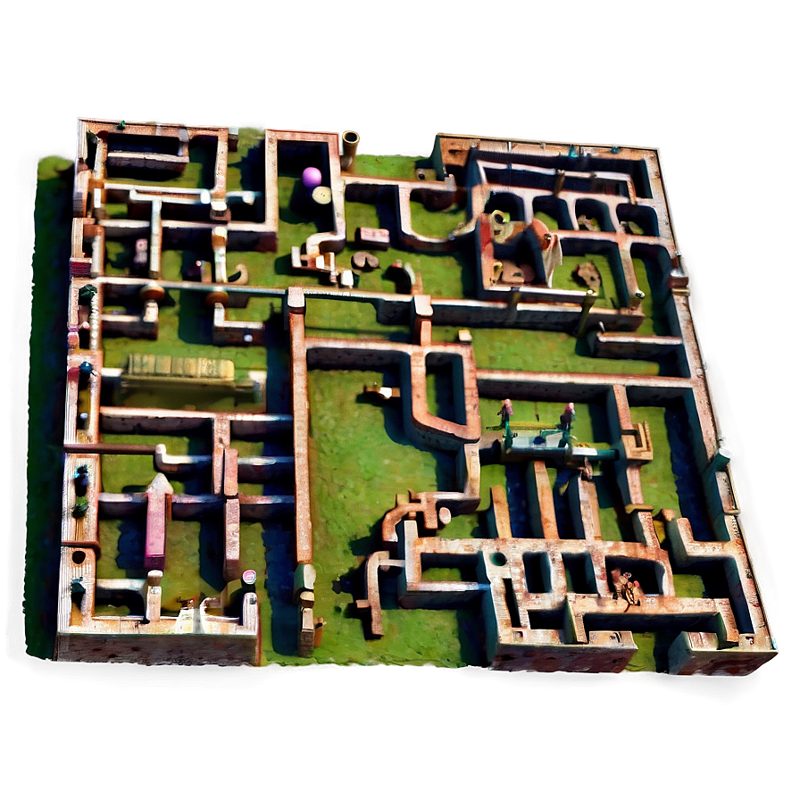 Intricate Labyrinth Structure Png Qam40