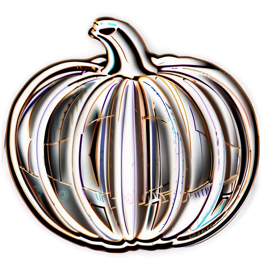 Intricate Pumpkin Outline Creation Png Xgt