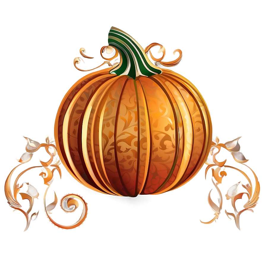 Intricate Pumpkin Silhouette Png 19